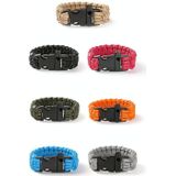 4 stks negen-core reflecterende paraplu touw geweven armband Survival fluitje noodparaplu touw polsband