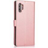 For Samsung Galaxy Note10+ Calf Texture 2 in 1 Detachable Magnetic Back Cover Horizontal Flip Leather Case with Holder & Card Slots & Wallet & Photo Frame(Rose Gold)