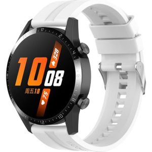 Voor Huawei Watch Buds / Watch 3 Pro Nieuwe 22 mm siliconen zilveren gesp horlogeband