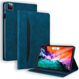 Voor iPad Pro 12.9 inch 2021/2020 Zakelijke schokbestendige horizontale flip lederen tas met houder & kaart slots & fotolijst & pen slot & slaap / weks-functie