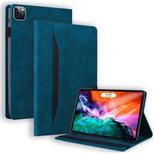 Voor iPad Pro 12.9 inch 2021/2020 Zakelijke schokbestendige horizontale flip lederen tas met houder & kaart slots & fotolijst & pen slot & slaap / weks-functie