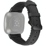 Voor Fitbit Versa 3 Lederen + Siliconen Vervanging Strap Watchband