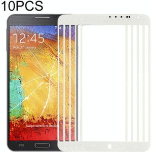 10 PCS front screen buiten glazen lens voor Samsung Galaxy Note 3 Neo / N7505 (wit)