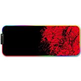 400x900x3mm F-01 Rubber Thermische Transfer RGB Lichtgevende antislip Muismat (Red Fox)