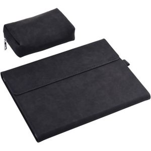 13 inch lederen tablet beschermhoes voor Microsoft Surface Pro X  Color: Black + Power Bag
