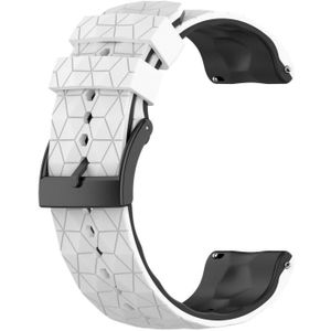 For Suunto 9 Baro 24mm Mixed-Color Silicone Watch Band(White+Black)