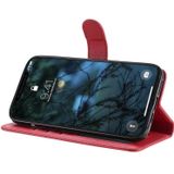 Voor iPhone 12 Pro Max 2 in 1 Solid Color Afneembare PU Lederen case met kaartslots & magnetische houder & fotolijst & portemonnee & riem(rood)