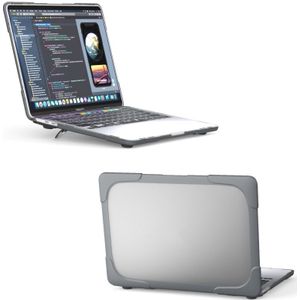 Voor MacBook Pro 13 inch A2289 / A2251 (2020) PC + TPU Twee kleuren laptop beschermhoes (grijs)