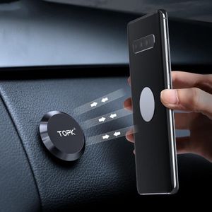 TOPK D21 Auto mobiele telefoon houder magnetische universele in-car telefoonhouder stand (Zwart)