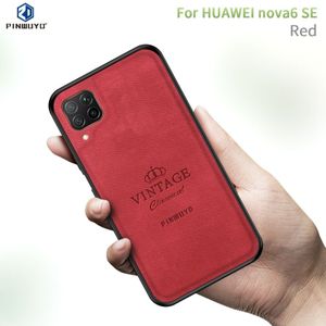 Voor Huawei Nova 6 SE PINWUYO Zun Series PC + TPU + Skin Waterproof en Anti-fall All-inclusive Protective Shell(Red)