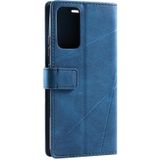 For Xiaomi Redmi Note 11 Skin Feel Splicing Leather Phone Case(Blue)