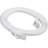 2m CAT6 ultra-dunne platte Ethernet LAN netwerkkabel  Patch leiden RJ45 (wit)