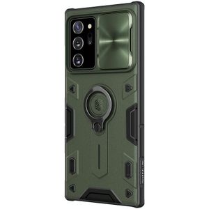 Voor Samsung Galaxy Note 20 Ultra NILLKIN Shockproof CamShield Armor Beschermhoes met onzichtbare ringhouder(groen)