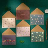 2 Sets Bronzing Moederdag Verjaardagskaart Wensen DIY Envelop Set (6PCS / Set HK036)