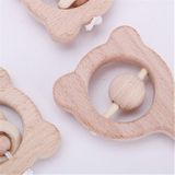 Baby puzzel vroege onderwijs hand rammelaar houten speelgoed (uil Bell)