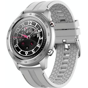 MX5 1 3 inch IPS-scherm IP68 waterdicht slim horloge  ondersteuning bluetooth oproep / hartslagmeting / slaapbewaking  stijl: siliconen band (wit grijs)