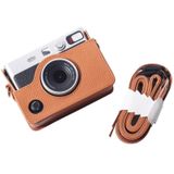 Voor FUJIFILM instax mini Evo Full Body Camera Lederen Tas met Riem (Bruin)