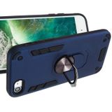 Voor iPhone SE 2020 / 8 / 7 2 in 1 Armour Series PC + TPU beschermhoes met ringhouder (Royal Blue)