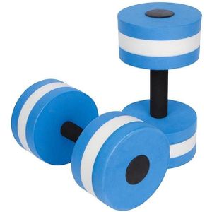 1 Pair Water Floating Dumbbell EVA Foam Swimming Pool Exercise Adjustable Dumbbell(Blue White)