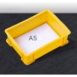 3 STKS dik multifunctionele materiaal doos gloednieuwe platte kunststof onderdelen vak gereedschapskist  grootte: 25.3 cm x 18cm x 7.4 cm (geel)