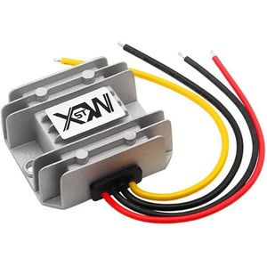 XWST DC 12 / 24V tot 5V Converter Stap-down voertuigvermogenmodule  Specificatie: 12 / 24V tot 5V 10A Medium aluminium schaal