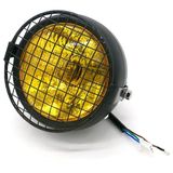 Motorcycle Reticular Retro Lamp LED Headlight Modification Accessoires voor Halley CG125 / GN125 (Geel)