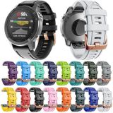 Voor Garmin Fenix 7S / 6S Pro / 5S Plus 20 mm rosgouden gesp siliconen horlogeband