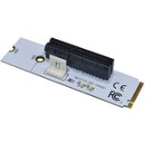 NGFF M.2 toets M om PCI-E X 1 / 4 X / 8 X / 16 X Graphics Card mijnbouw sleuf Adapter Converter uitbreidingskaart met LED