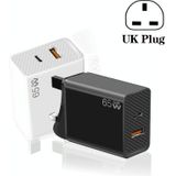 GaN PD48W Type-C PD3.0 + USB3.0 notebookadapter  UK-stekker