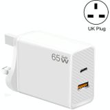 GaN PD48W Type-C PD3.0 + USB3.0 notebookadapter  UK-stekker