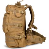 Waterproof Nylon Backpack Shoulders Bag Outdoors Hiking Camping Travelling Bag  Capacity:45L(Khaki)