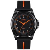 SKMEI 1578 Creative Stereo Dial Student Watch Casual Simple Male Quartz Watch (Orange)