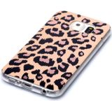 Voor Galaxy S6 edge Plating Marble Pattern Soft TPU Protective Case(Leopard)