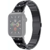 Xingyao-serie tweekleurige stalen band voor Apple Watch Series 6 & SE & 5 & 4 40mm / 3 & 2 & 1 38mm (Zwart+Zwart)