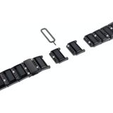 Xingyao-serie tweekleurige stalen band voor Apple Watch Series 6 & SE & 5 & 4 40mm / 3 & 2 & 1 38mm (Zwart+Zwart)