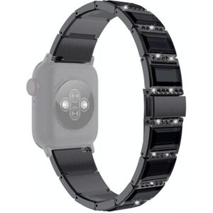 Xingyao-serie tweekleurige stalen band voor Apple Watch Series 6 & SE & 5 & 4 40mm / 3 & 2 & 1 38mm (Zwart+Zwart)