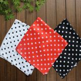 Lente dames stippen patroon Silk Imitationkleine sjaal vierkante sjaal  grootte: 60 x 60cm (wit)