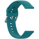 22mm Universal Silver Buckle Siliconen vervanging polsband  grootte: L (Groen)