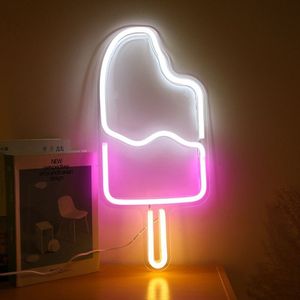 LED Acryl Transparant Achterpaneel Neon Licht Vakantie Decoratie Lamp (Ijslolly)