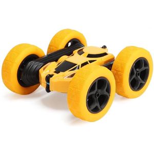 1: 24 dubbelzijdige stuntauto roterende tuimelen en draaien stuntauto RC klimmen kinderen afstandsbediening auto (golden)