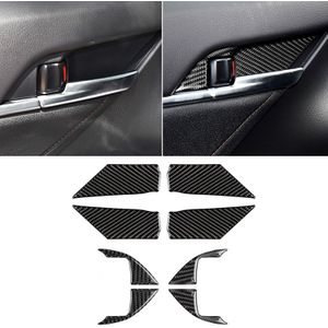 8 in 1 auto Carbon Fiber deur innerlijke handvat pols panel decoratieve sticker voor Toyota achtste generatie Camry 2018-2019