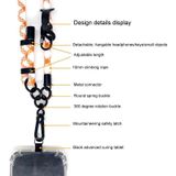 10 mm dik touw mobiele telefoon anti-verloren verstelbare lanyard spacer (paars groen oranje)