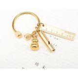 2 PCS Vintage Messing Sleutelhanger Sleutelhanger Key Storage Accessoires Key Hanging Buckle (Messing Kleur)