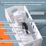 XM009 Plastic Plug-in Elektrische Draad Opbergdoos Power Board Draad Clip Box Charger Storage Finishing Box (geel + witte hoes)