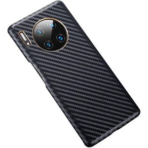 Voor Huawei Mate 30 Pro Carbon Fiber Lederen Textuur Kevlar Anti-fall Telefoon Beschermhoes (Zwart)