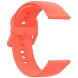 18mm Color Buckle Siliconen Polsband horlogeband voor Fitbit Versa 2 / Versa / Versa Lite / Blaze (Watermeloen Rood)