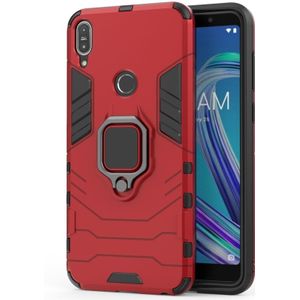 Voor ASUS Zenfone Max Pro (M1) ZB601KL schokbestendige PC + TPU beschermhoes met magnetische ring houder (rood)