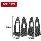 Carbon Fiber Car Lifting Panel Decorative Sticker for Toyota Old RAV4 2006-2013 Left Drive