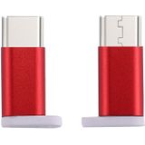 USB-C / Type-C Male naar Micro USB 2.0 Female Converter Adapter  Voor Samsung Galaxy S8 & S8 PLUS / LG G6 / Huawei P10 & P10 Plus / Oneplus 5 / Xiaomi Mi6 & Max 2 / en andere Smartphones(rood)