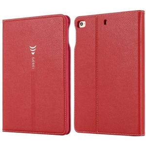 Voor iPad mini 2019 & 4 & 3 & 2 & 1 GEBEI PU + TPU horizontale Flip beschermhoes met houder & kaartsleuven (rood)